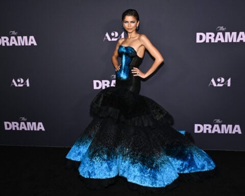 Surprise! Zendaya wears something blue, after the old, new and borrowed