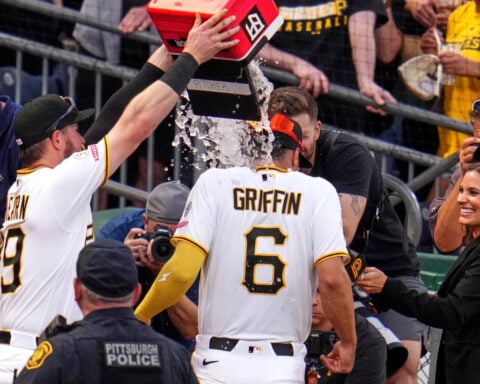 Pirates shortstop Konnor Griffin, 19, certainly looks ready for the majors during electric debut