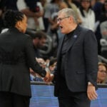 Auriemma and Staley clash in tense postgame exchange after South Carolina beats UConn in Final Four
