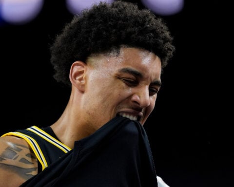 UConn's Solo Ball, Michigan's Yaxel Lendeborg both dealing with injuries heading into title game