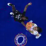 Staley embraces UCLA's Close ahead of title game, then smirks to the crowd after handshake drama