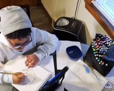 Boy uses art to carry on dad's legacy, after losing him to gun violence