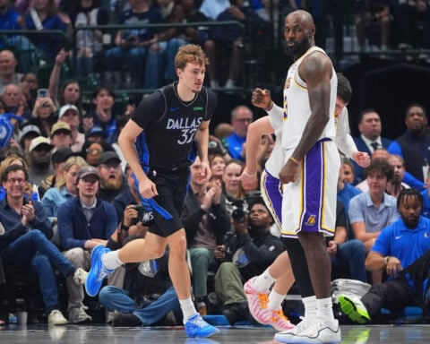 Cooper Flagg scores 45 points and Mavs beat LeBron James and injury-depleted Lakers 134-128