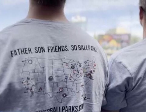 Father, son make cross-country trek to visit every MLB ballpark for cancer awareness
