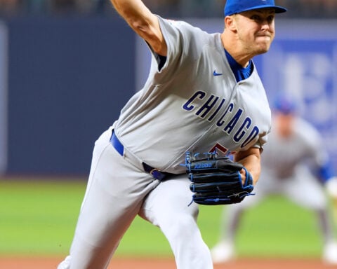 Mullins, Aranda and Caminero homer to lead Rays over Cubs 6-4 in return to Tropicana Field
