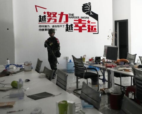 Inside a huge compound on Thailand-Cambodia border where 10,000 workers scammed people globally