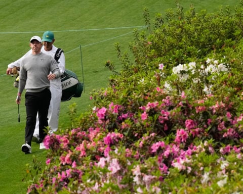Rory McIlroy is taking a champion's victory lap at Augusta National ahead of his Masters defense