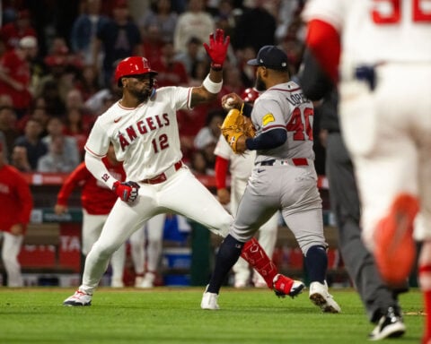 Brawl breaks out between Braves pitcher Reynaldo López and Angels slugger Jorge Soler