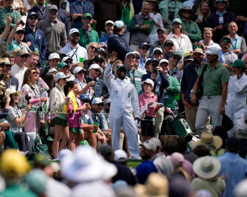 8-year-old Frankie Fleetwood steals the show during Par 3 Contest on the eve of the Masters
