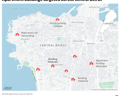Tracking where Israel bombed central Beirut on the war's deadliest day