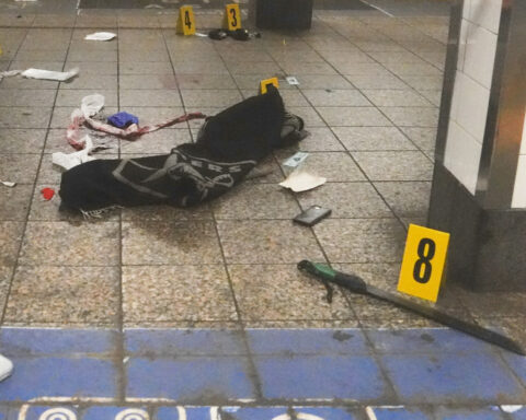 New York subway stabbings leave 3 hurt as police shoot and kill knife-wielding man, officials say