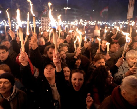 Hungarian election rivals Orbán and Magyar make final push for votes on eve of poll