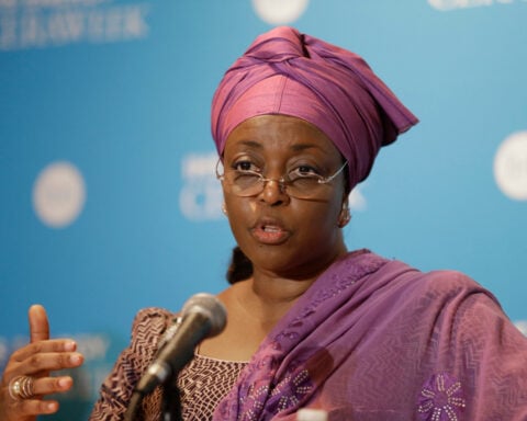 Nigerian ex-oil minister denies taking bribes for government contracts, during a trial in London