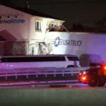 Tractor-trailer careens into building