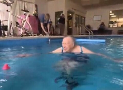 Woman credits swimming with living to 103
