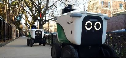 Delivery robot apologizes for breaking CTA bus shelter: "Nasir is sorry"