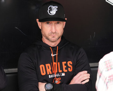 Orioles manager Craig Albernaz returns — with a broken jaw — a day after being hit by a foul ball