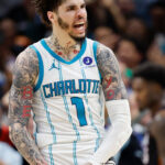 LaMelo Ball punches team mascot Hugo twice after Hornets knock Heat out of play-in tournament