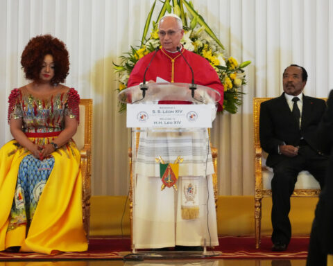 Pope demands the 'chains of corruption' be broken as he arrives in Cameroon