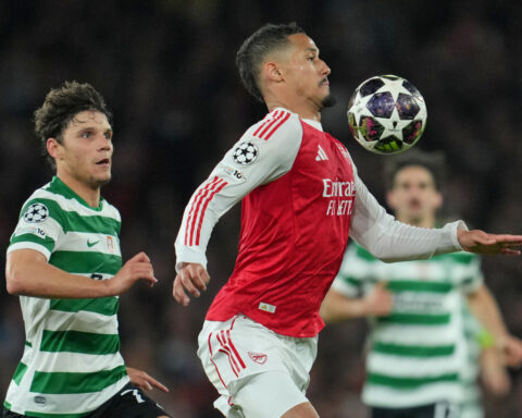 Arsenal outlasts Sporting Lisbon to set up Champions League semifinal against Atletico Madrid