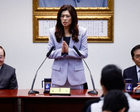 Taiwan opposition chief arrives for China 'peace' mission, president calls for talks