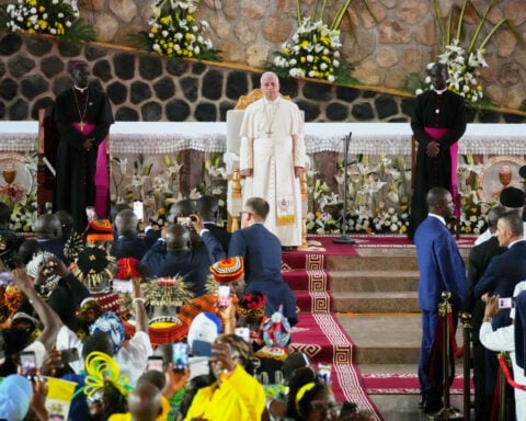 Pope in Cameroon's separatist west blasts the 'tyrants' ravaging Earth with war and exploitation