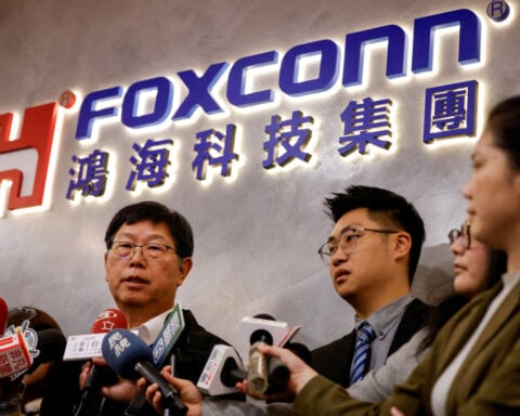 Foxconn first-quarter revenue jumps, company cautions on geopolitics