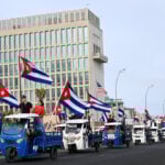 Cubans take to bikes and electric tricycles to protest US sanctions