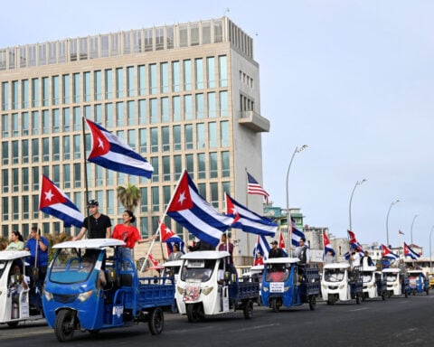Cubans take to bikes and electric tricycles to protest US sanctions