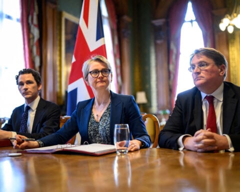 Britain says 40 countries discuss reopening Strait of Hormuz after Iran blockade