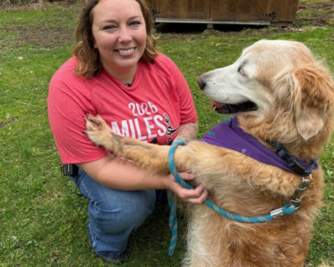 How this woman and her pup are helping domestic violence survivors