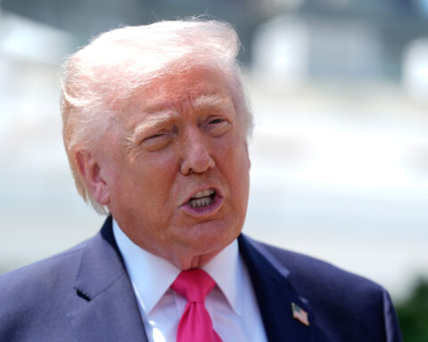 Trump bets his tax cuts will please Las Vegas voters on his swing West