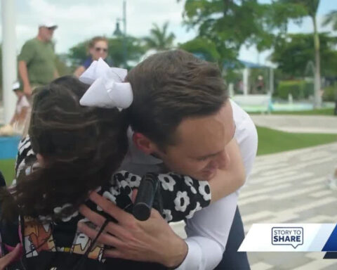 Naples girl who suffers brain bleed meets the person who made hospital days a little brighter