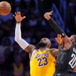 Kennard scores 27, LeBron leads Lakers to surprising 107-98 win over Rockets in playoff opener