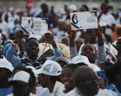 Pope prays at Catholic shrine in Angola that was a center of African slave trade