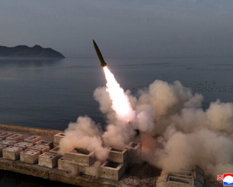 North Korea again tests cluster munitions in a launch observed by Kim and his daughter