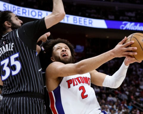 Pistons open playoffs with a flop as East's top seed, losing to 8th-seeded Magic