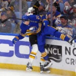 Sabres score 4 3rd-period goals to beat the Bruins 4-3 in playoff opener