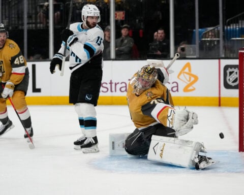 Golden Knights rally past Mammoth 4-2 in Game 1 as Nic Dowd nets the winner