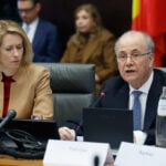 EU hosts Palestinian leader in conference about security and peace in Gaza and the West Bank