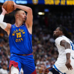 Edwards and Randle rally Timberwolves past Nuggets 119-114 to even series at 1 apiece