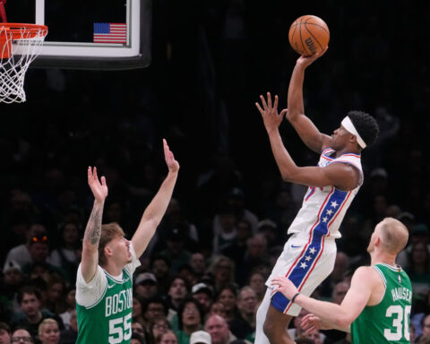 Edgecombe, Maxey have big scoring nights, 76ers beat Celtics 111-97 to tie first-round series