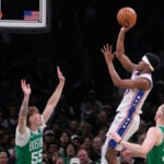 With a wink, 76ers rookie V.J. Edgecombe has quickly found his playoff footing