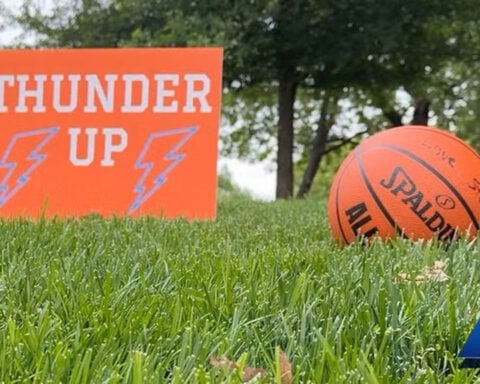 'Love Stone': Mother places basketballs in yards across the city to honor late son, Thunder fan