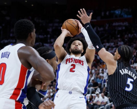 Pistons beat Magic 98-83 in Game 2 to even series and end NBA's longest home playoff losing streak