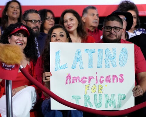 What Hispanic adults, men and young Americans think of Trump, according to an AP-NORC poll