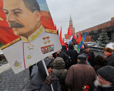 European states accuse Russia of trying to erase memory of Stalin's crimes after monument disappears