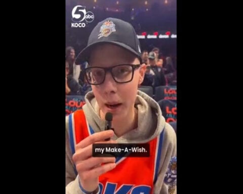 Canadian travels to OKC to sit courtside at Thunder playoff game thanks to Make-A-Wish