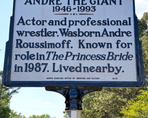 Tiny town in North Carolina honors towering Andre The Giant with roadside marker