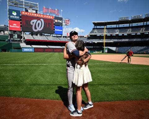 Braves' JR Ritchie rebounds from 1st pitch home run to win major league debut